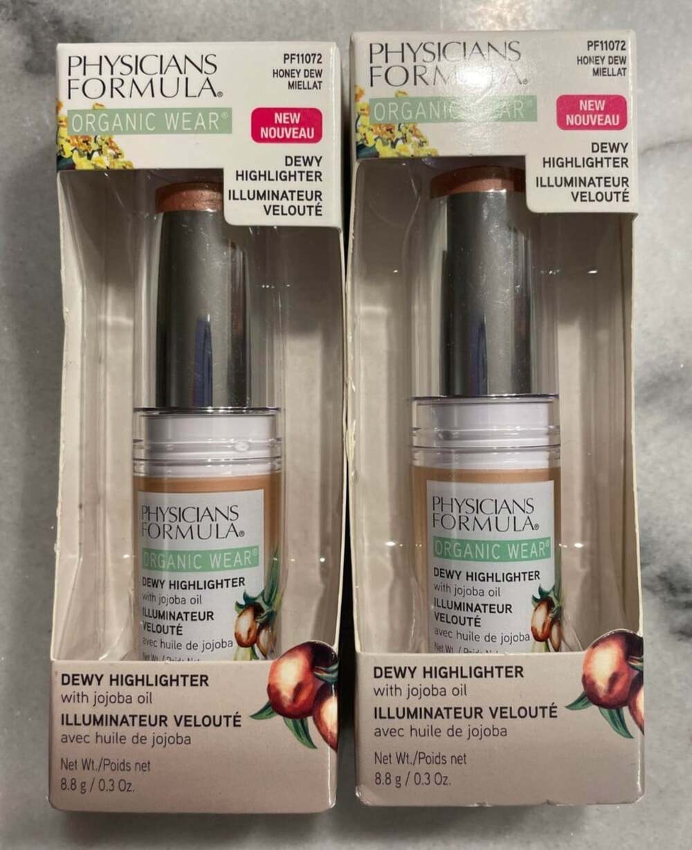 2 Physician's Formula Organic Wear Dewy Highlighter Stick PF11072 Honey Dew